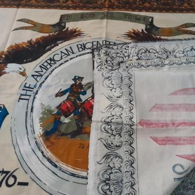 LOT 74 THE AMERICAN BICENTENNIAL CELEBRATION 1776 - 1976 TAPESTRY WITH TILES