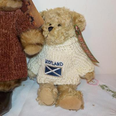 Boyd's Ivanna. bear, Bear Richer, both limited Boyds and Classic Scotland bear.