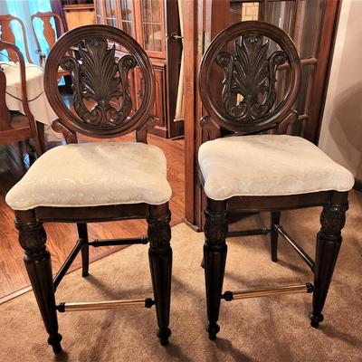 Lot #133 Pair of Handsome Contemporary Barstools
