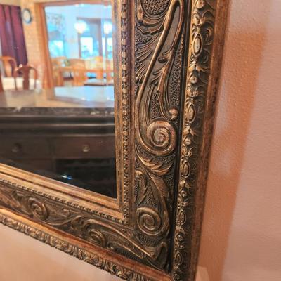 Lot #135  Large Beveled Glass Wall Mirror