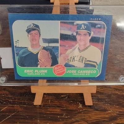 Eric Plunk/Jose Canseco Fleer 1986