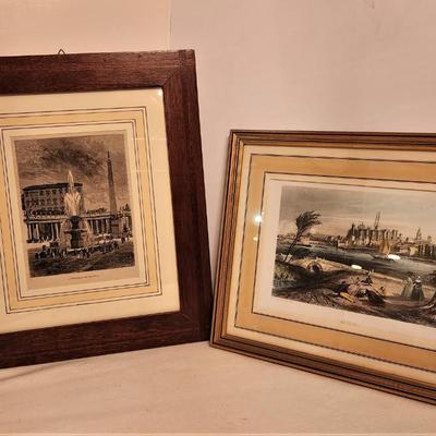 Lot #149  Pair of Antique French Engravings