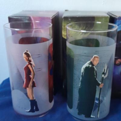 LOT 4 FOUR STAR TREK COLLECTABLE GLASSES IN BOXES