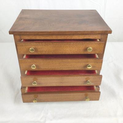 6325 Small Handmade Wood Jewelry Box