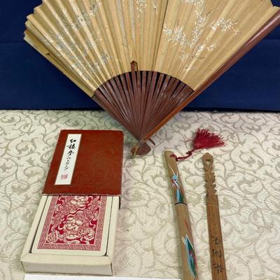 Oriental Cards and Fan