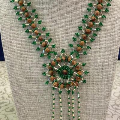 Necklace and Pierced Earrings