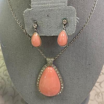 Pierced Earrings, Necklace and Ring
