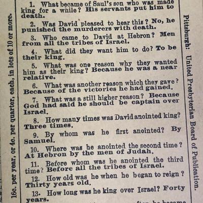Catechism Lessons