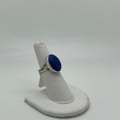 6342 Blue Lapis Sterling Silver Ladies Ring