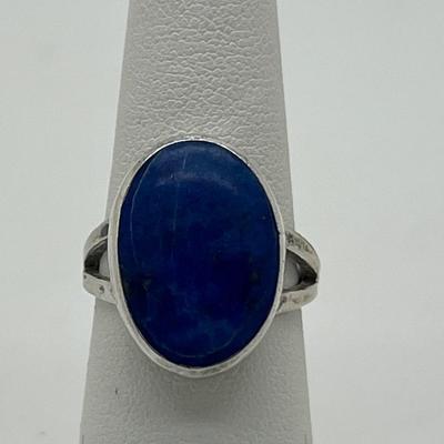 6342 Blue Lapis Sterling Silver Ladies Ring