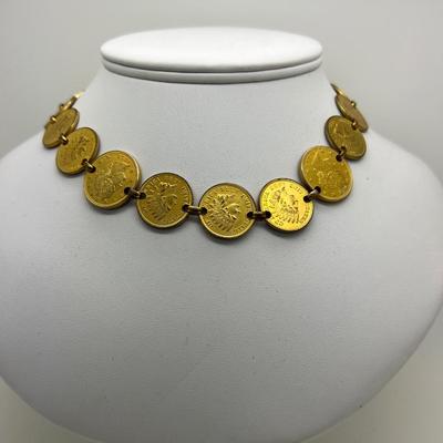 6362 Vintage Indian Head Penny & Liberty Head Nickel Necklace