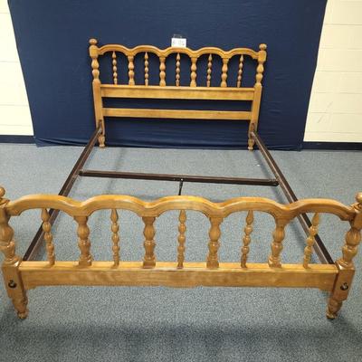 Full size bed frame with rails