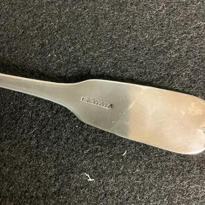 6332 Pair of Large Spoons Early Coin Silver J.Draper/Small R.W. Wilson Spoon Coin Silver