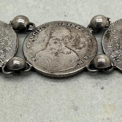 6363 Set of 5 1700â€™s French Coin Bracelet