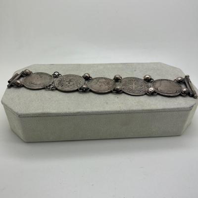 6363 Set of 5 1700â€™s French Coin Bracelet