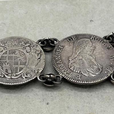 6363 Set of 5 1700â€™s French Coin Bracelet