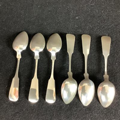 6334 Six Sterling Spoons Birmingham England H.O Hurlburt & Sons