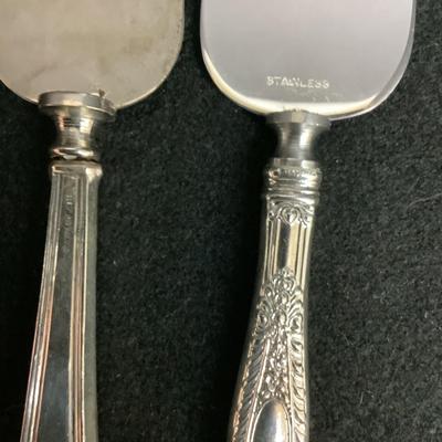 6335 Assorted Sterling Flatware Cocktail Fork/2 Sterling Handled Cheese Servers/Oyster Fork/Spoons & Fork