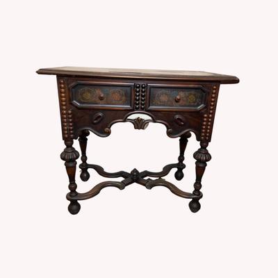 LOT 6294 Art Deco Painted William & Mary Style Table and Mirror