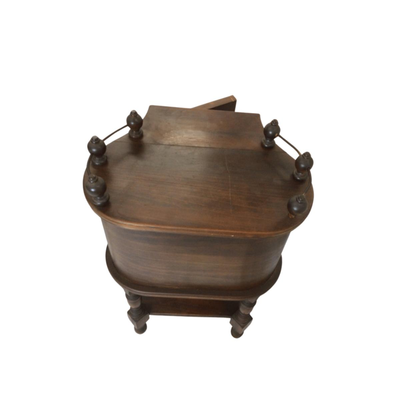 Lot. 6293. Art Deco Smoking Stand and Half Round Console Table