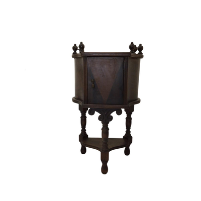 Lot. 6293. Art Deco Smoking Stand and Half Round Console Table