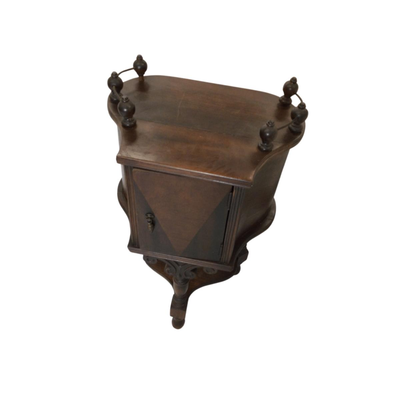 Lot. 6293. Art Deco Smoking Stand and Half Round Console Table