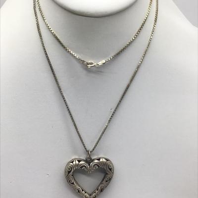 Long 925 Italy Chain Heart Pendant