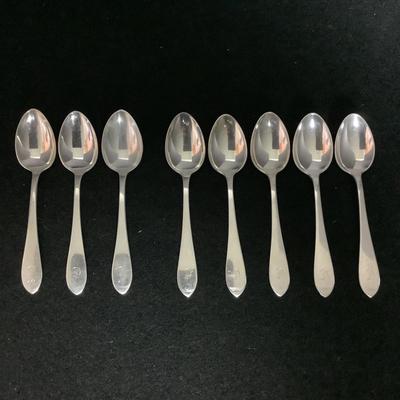 6338 Set of 8 Sterling Demitasse Spoons