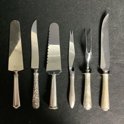 6339 Lot of 6 Assorted Sterling Handled Flatware