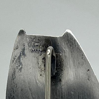 6377 Modernist Betty Cooke Owl Sterling Stick Pin