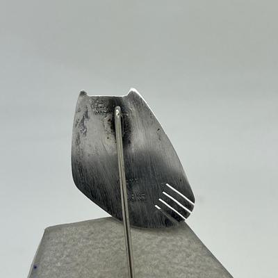 6377 Modernist Betty Cooke Owl Sterling Stick Pin