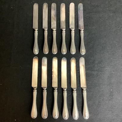 6340 Set of 12 Sterling Handled Dinner Knives