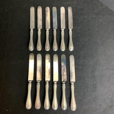 6340 Set of 12 Sterling Handled Dinner Knives