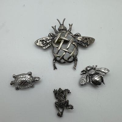 6378 Sterling Silver Insect & Reptile Pin