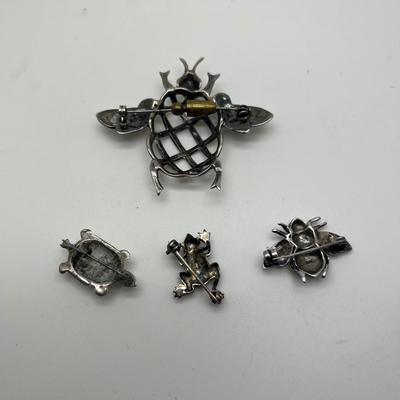 6378 Sterling Silver Insect & Reptile Pin