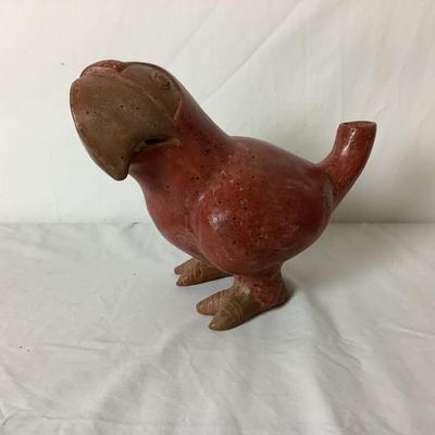 Lot 6352 Vintage Ceramic Figure of a Parrot. Pair of Hand Carved Wooden Elephants, Wooden Carved Horse