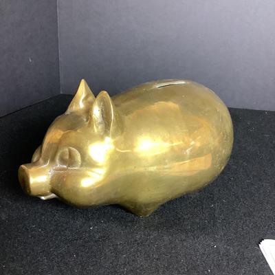 6349 Heavy Brass Piggy Bank
