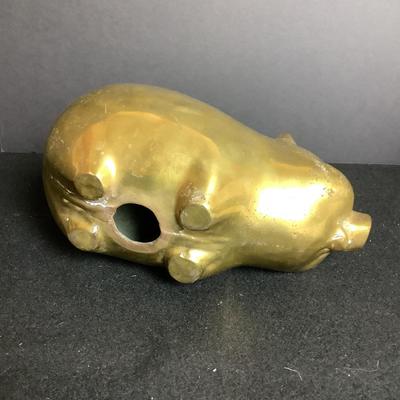 6349 Heavy Brass Piggy Bank