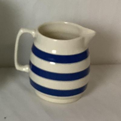 Lot. 6360 Staffordshire Creamer,  Crock Pitcher,  Ceramic Sugar Jar