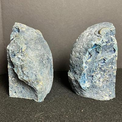 6382 Teal Agate Bookends