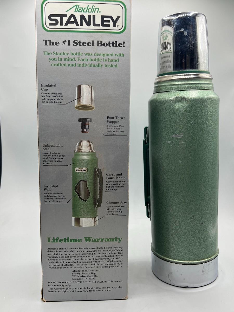 Vintage Stanley Aladdin Thermos Green Insulated Vacuum Thermos 
