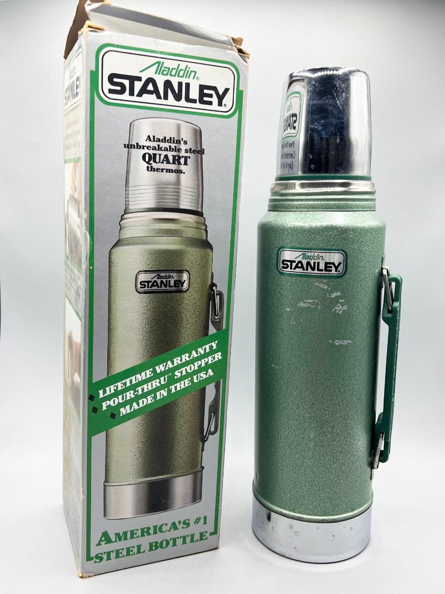 Retro Aladdin Stanley Steel Bottle Thermos with Original Box |  EstateSales.org