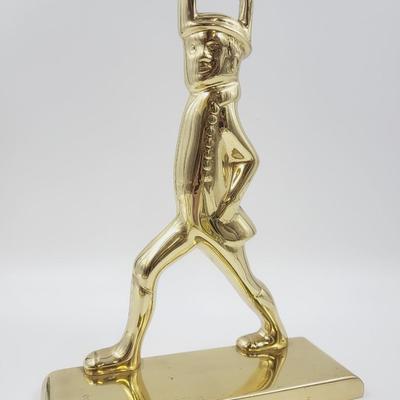 HEAVY BRASS WASHBURN ICABOD DOOR STOP