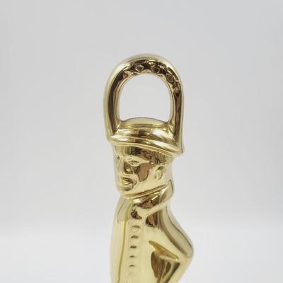 HEAVY BRASS WASHBURN ICABOD DOOR STOP