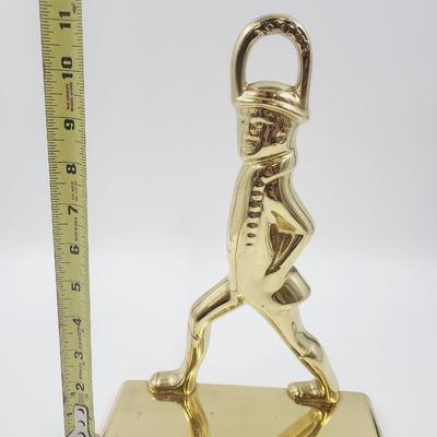 HEAVY BRASS WASHBURN ICABOD DOOR STOP