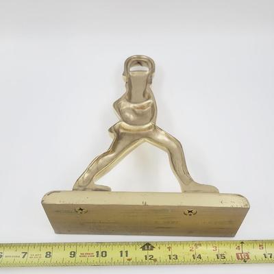 HEAVY BRASS WASHBURN ICABOD DOOR STOP