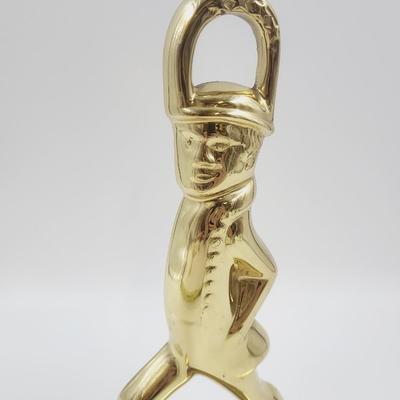 HEAVY BRASS WASHBURN ICABOD DOOR STOP