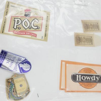 VINTAGE COLLECTABLE LABELS