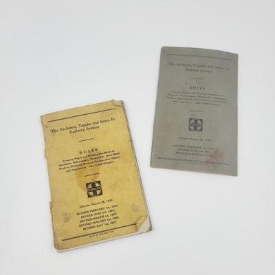 ANTIQUE ATCHISON & TOPEKA SANTA FE RAILROAD MANUELS