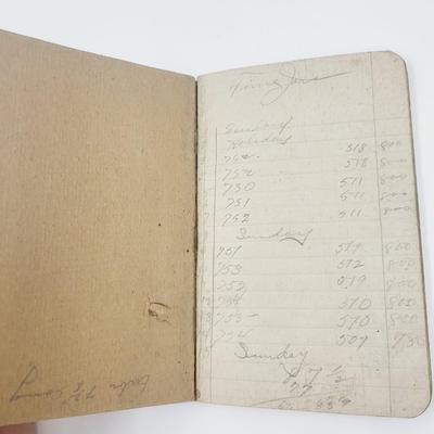PAIR OF 1920S RAILROAD NOTE BOOKS W/ NOTES